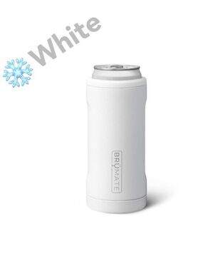 NEW! BRUMATE White Hopsulator Slim Can Cooler Coozie 12oz NWT New in Box!